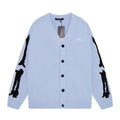 AMIRI Cotton V-Neck Bones Cardigan Sweater Blue AMIRI
