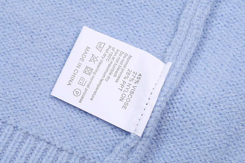AMIRI Cotton V-Neck Bones Cardigan Sweater Blue AMIRI