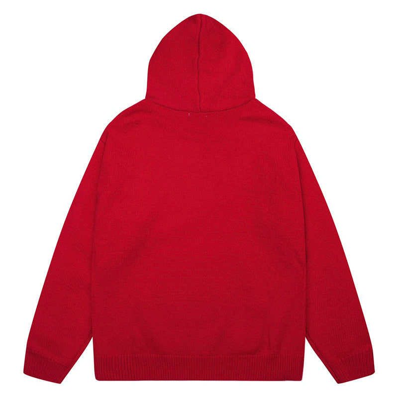 AMIRI Red Core Knitted Sweater Hoodie AMIRI