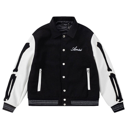 AMIRI bone embroidered baseball jacket AMIRI
