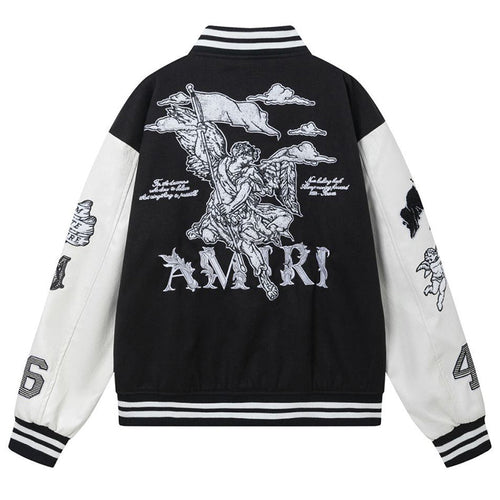 AMIRI Angel Branded Woven Varsity Jacket AMIRI