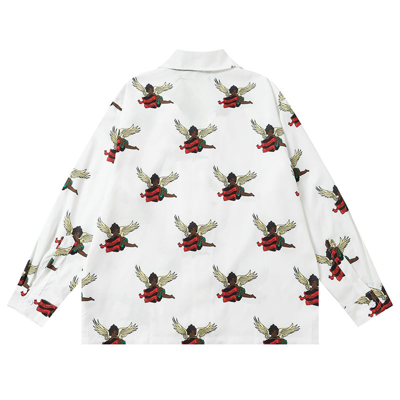 Denim Tears Cartoon Print Long-sleeved Shirt DENIM TEARS