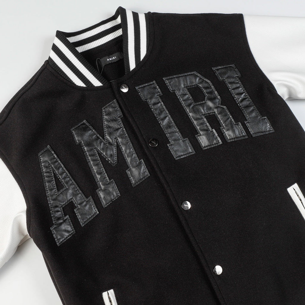 AMIRI Logo-Appliquéd Leather Bomber Jacket AMIRI