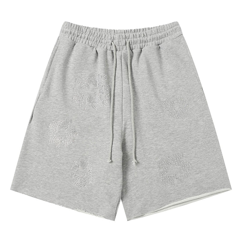 Denim Tears Cashmere Swarovski Cotton Wreath Shorts DENIM TEARS