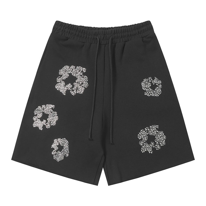 Denim Tears Cashmere Swarovski Cotton Wreath Shorts DENIM TEARS