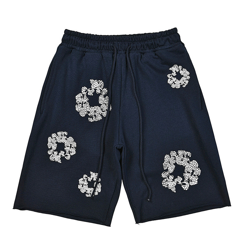 Denim Tears Crystal Patch Cotton logo Design Shorts DENIM TEARS