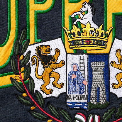 Supreme Crest Applique Half Zip Sweatshirts