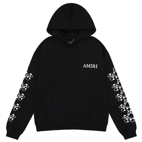 AMIRI Checkered Bones Cotton Hoodies AMIRI