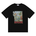 RHUDE Micro Logo Angel Letter Print T-Shirt RHUDE